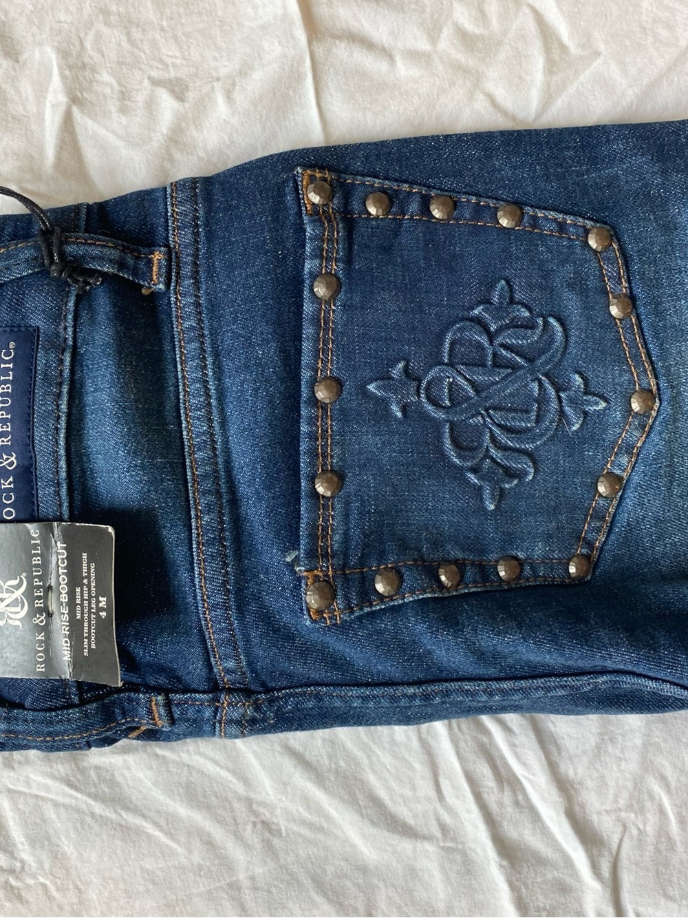 NEW - SZ 4 mid rise bootcut Rock & Republic jeans - Picture 5 of 6